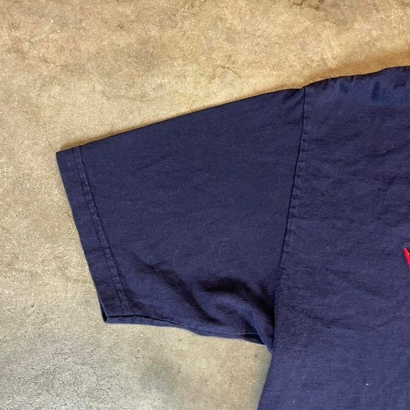 Vintage 90s Navy blue embroidered "World's Greatest Grandpa" T-shirt men's Large - Picture 4 of 6
